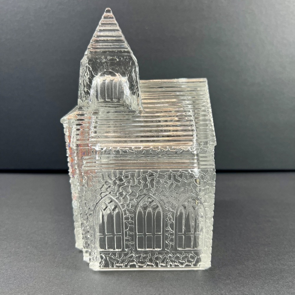 Vintage 1992 Avon Silent Night Church Figurine w/ Stained Glass Window Decal - Picture 2 of 9